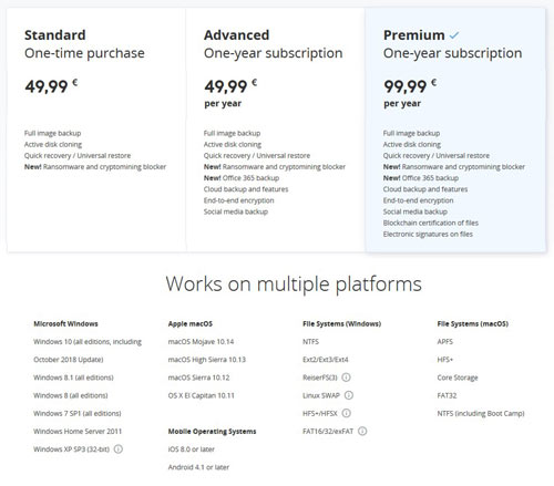Acronis True Image 2019